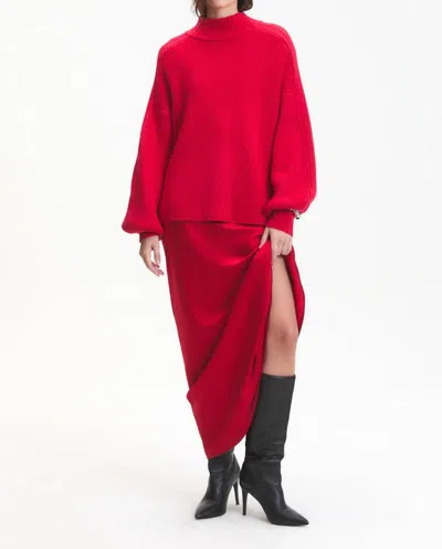 Deluc Nelson Turtleneck Sweater In Red