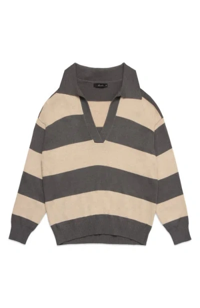 Deluc Nick Polo Stripe Sweater In Multi