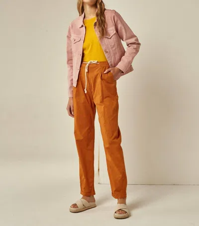 Deluc Octavia Drawstring Pants In Ginger In Orange