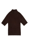 Deluc Oliver Rib Turtleneck Sweater In Burgundy