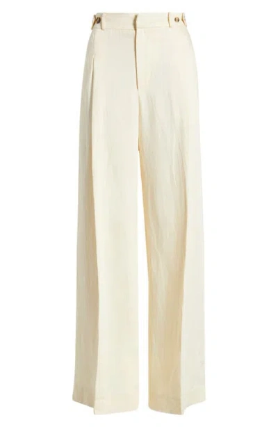 Deluc Palermo Pleated Wide Leg Pants In Neutral
