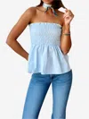 Deluc Palmeira Top In Sky In Blue