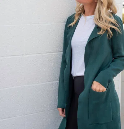Deluc Parma Cardigan In Pine Green In Gold