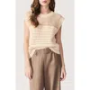 Deluc Paulo Open Stitch Cap Sleeve Sweater