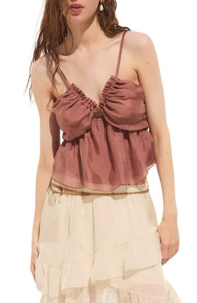 Deluc Piccola Ruffle Miniskirt In Pink