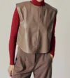 Deluc Picea Top In Taupe In Grey