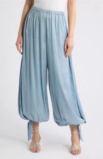 Deluc Poison Satin Balloon Pants In Blue