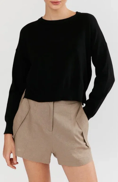 Deluc Polly Crewneck Sweater In Black