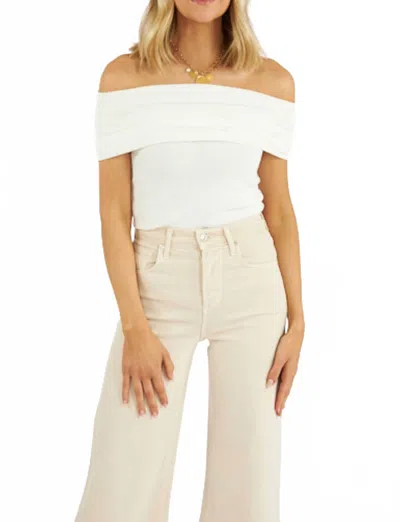 Deluc Porto Knit Top In Ecru
