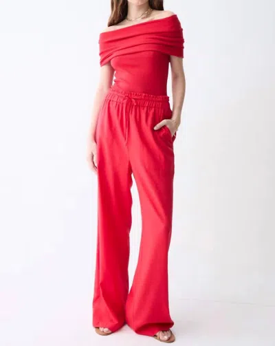 Deluc Porto Knit Top In Red