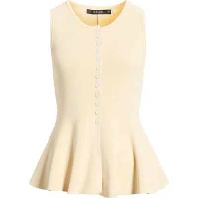 Deluc Puglia Knit Peplum Vest In Pink