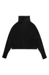 Deluc Pugliese Crop Turtleneck Sweater In Black