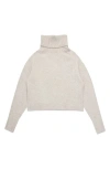 Deluc Pugliese Crop Turtleneck Sweater In White