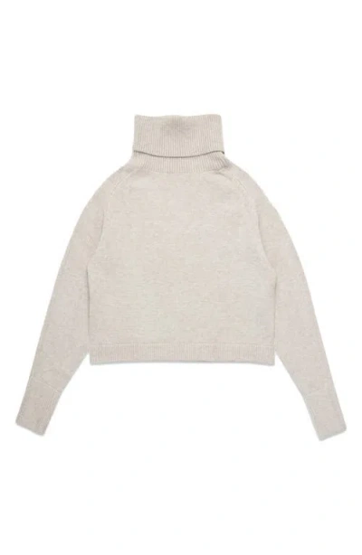Deluc Pugliese Crop Turtleneck Sweater In White