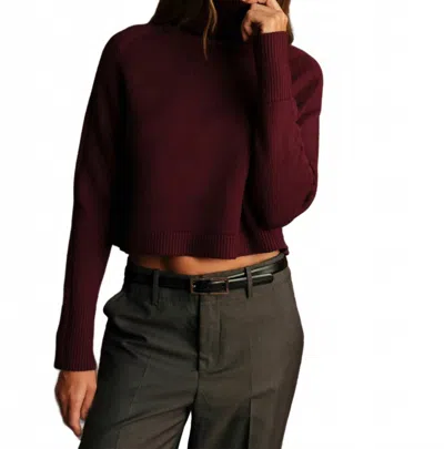 Deluc Pugliese Turtleneck Sweater In Wine In Burgundy