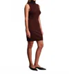 Deluc Richard Turtleneck Dress In Cacao In Animal Print