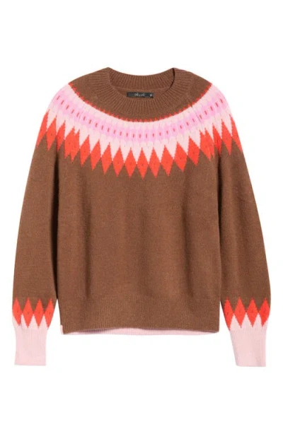 Deluc Rockets Fair Isle Sweater In Brown