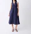 Deluc Rubbens Midi Dress In Navy Blue
