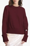 Deluc Ryan Crewneck Sweater In Burgundy