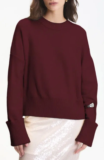 Deluc Ryan Crewneck Sweater In Burgundy