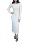 Deluc Scabiosa Knit Midi Dres In Ecru In White