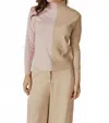 Deluc Silene Colorblock Sweater In Light Pink/ecru Melange In Neutral