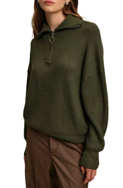 Deluc Spencer Half Zip Sweater In Multi