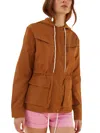 Deluc Stella Windbreaker Jacket In Brown