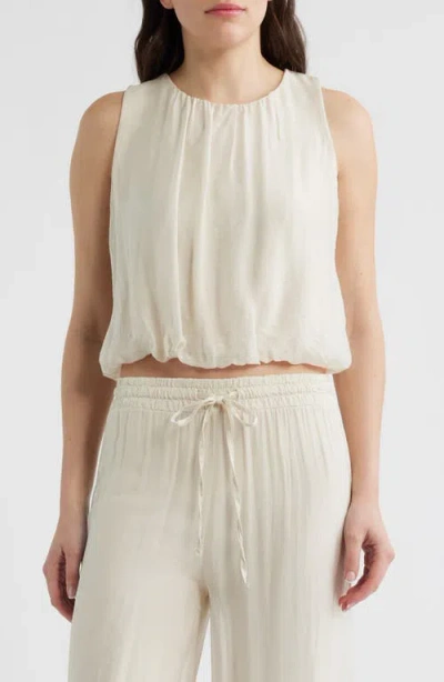 Deluc Strada Bubble Sleeveless Top In Neutral