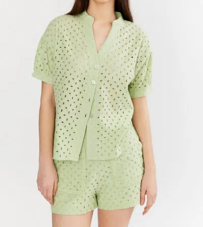 Deluc Strauss Short Sleeves Blouse In Laurel Green