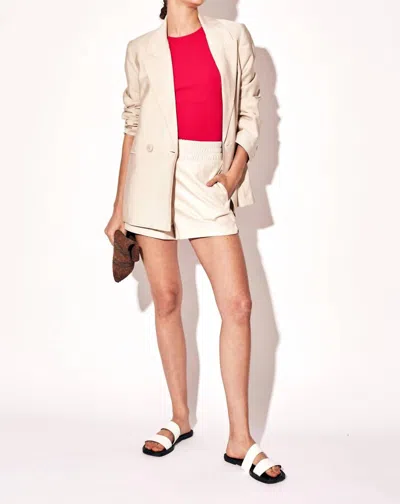 Deluc Stretchy Vegan Leather Short In Pearl In Pattern