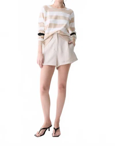 Deluc Tavira Sweater In Ecru Melanage/stripes In Neutral