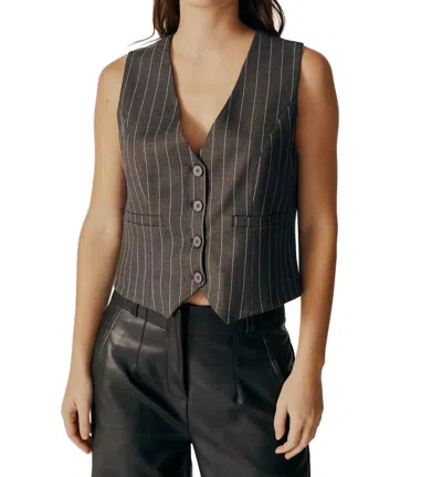 Deluc Taxus Vest In Grey Melange In Blue