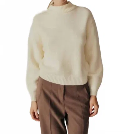 Deluc Thuja Mock Neck Sweater In Ecru In Brown