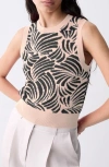 Deluc Thyago Abstract Jacquard Sleeveless Sweater