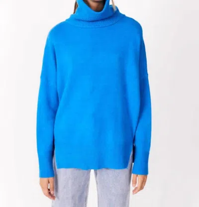 Deluc Trento Turtleneck Sweater In Cyan In Multi