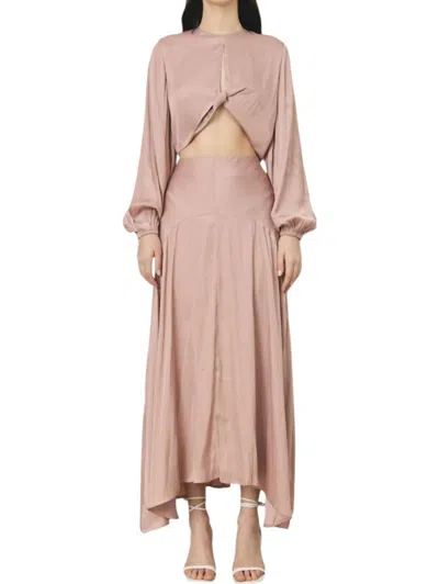 Deluc Velazquez Skirt In Blush In Gold