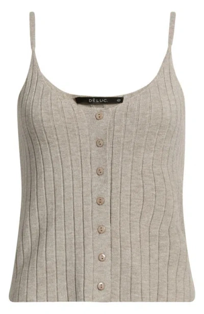 Deluc Vieste Rib Knit Camisole In Neutral