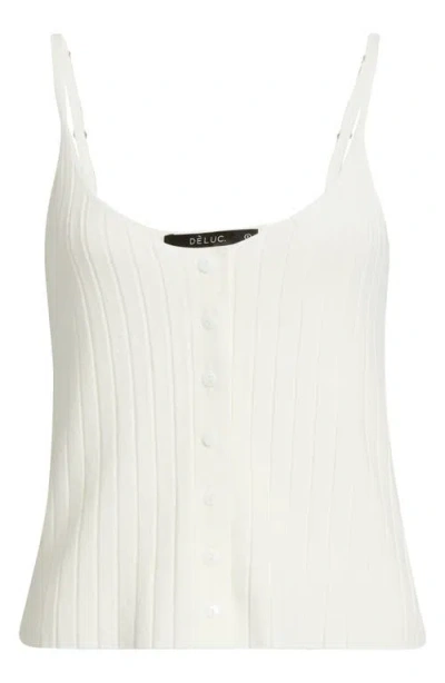 Deluc Vieste Rib Knit Camisole In White