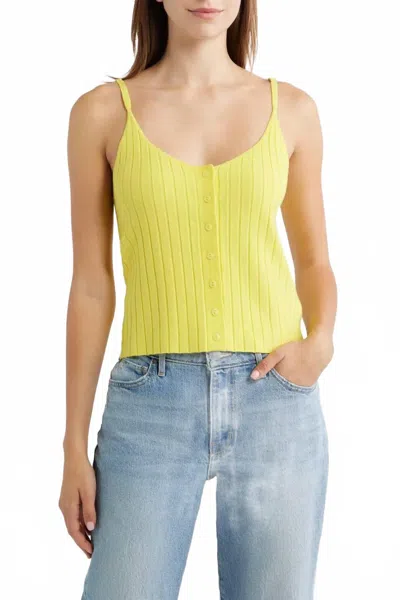 Deluc Vieste Rib Knit Tank Top In Yellow