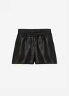Deluc Women's Blanchard Leather Shorts In Black In Black
