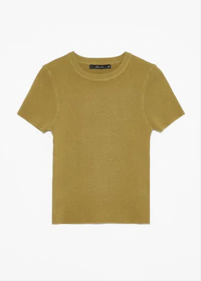 Deluc Women's Gypsophila Knit Top In Khaki In Green