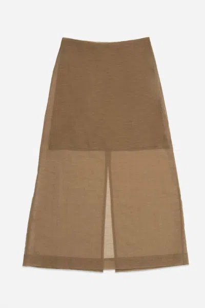 Deluc Women's Hugh Sheer Skirt In Caramel In Brown