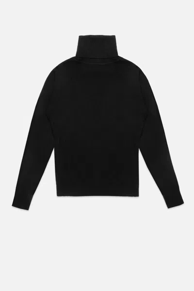 Deluc Nate Funnel Neck Sweater In Black