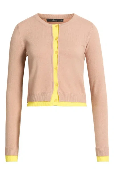 Deluc Zeppelin Layered Cardigan In Pink