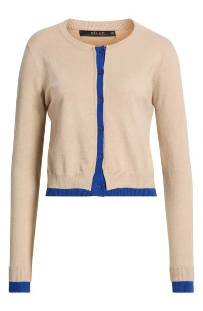 Deluc Zeppelin Layered Cardigan In Neutral