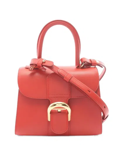 Pre-owned Delvaux 2010s Mini Brillant Crossbody Bag In Red