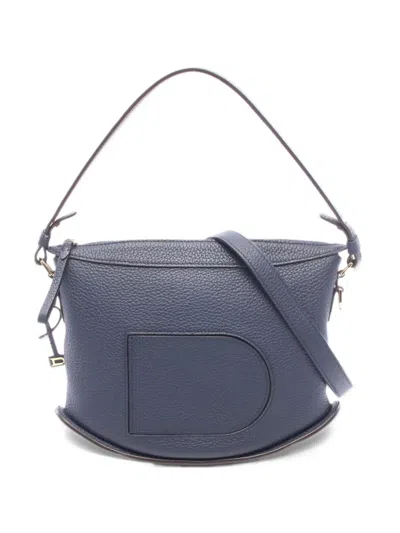 Pre-owned Delvaux 2010s Pin Swing Leather Shoulder Bag In Blue