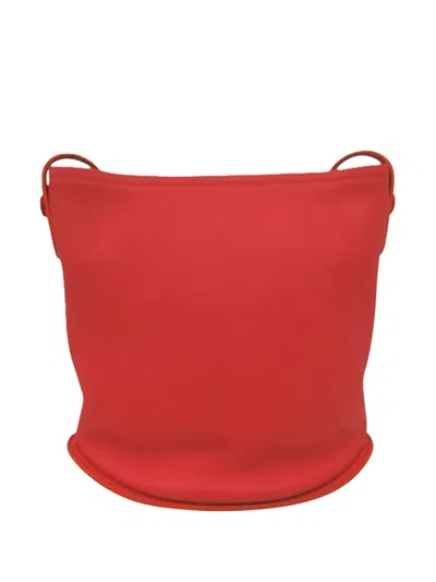 Pre-owned Delvaux 2021-2026 Leather Pin Twist Crossbody Bag In Red