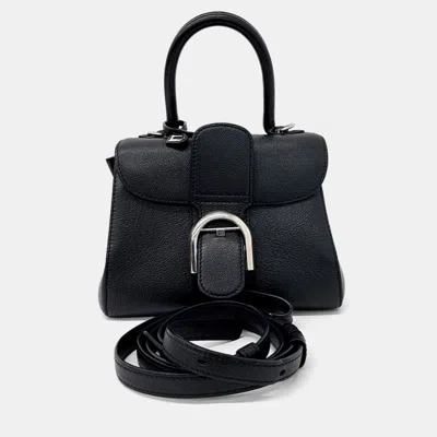 Pre-owned Delvaux Black Leather Briand Mini Box